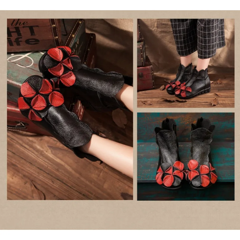New Women Leather Shoes Leisure Middle Tube Short Boots Fashion National Wind Women Dance Shoes Manual Soft Sole Shoes New Women Leather Shoes Leisure Middle Tube Short Boots Fashion National Wind Women Dance Shoes Manual Soft Sole Shoes