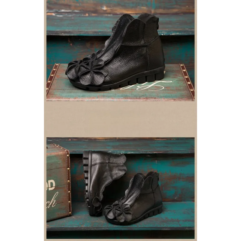 New Women Leather Shoes Leisure Middle Tube Short Boots Fashion National Wind Women Dance Shoes Manual Soft Sole Shoes New Women Leather Shoes Leisure Middle Tube Short Boots Fashion National Wind Women Dance Shoes Manual Soft Sole Shoes