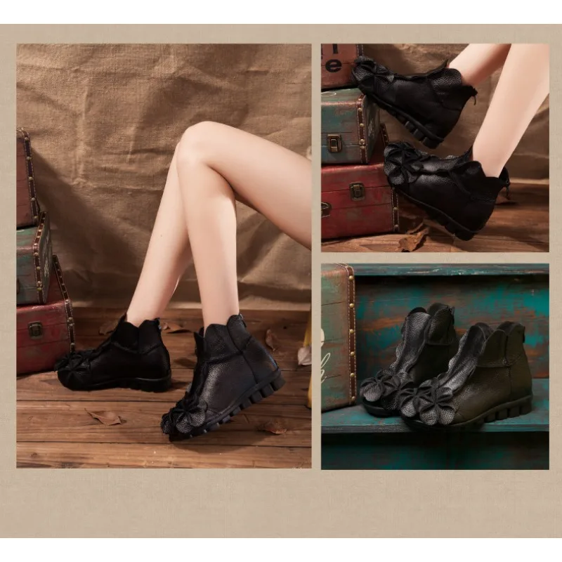 New Women Leather Shoes Leisure Middle Tube Short Boots Fashion National Wind Women Dance Shoes Manual Soft Sole Shoes New Women Leather Shoes Leisure Middle Tube Short Boots Fashion National Wind Women Dance Shoes Manual Soft Sole Shoes
