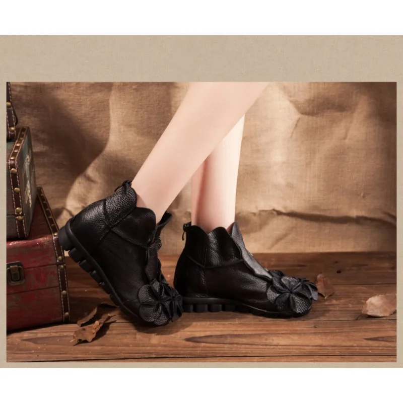 New Women Leather Shoes Leisure Middle Tube Short Boots Fashion National Wind Women Dance Shoes Manual Soft Sole Shoes New Women Leather Shoes Leisure Middle Tube Short Boots Fashion National Wind Women Dance Shoes Manual Soft Sole Shoes