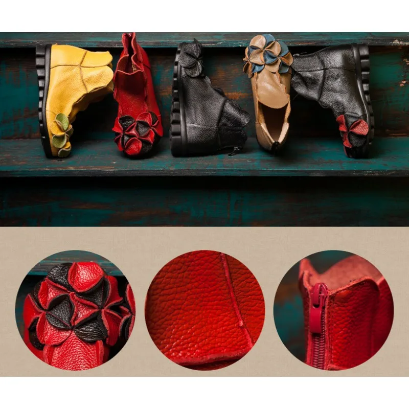 New Women Leather Shoes Leisure Middle Tube Short Boots Fashion National Wind Women Dance Shoes Manual Soft Sole Shoes New Women Leather Shoes Leisure Middle Tube Short Boots Fashion National Wind Women Dance Shoes Manual Soft Sole Shoes