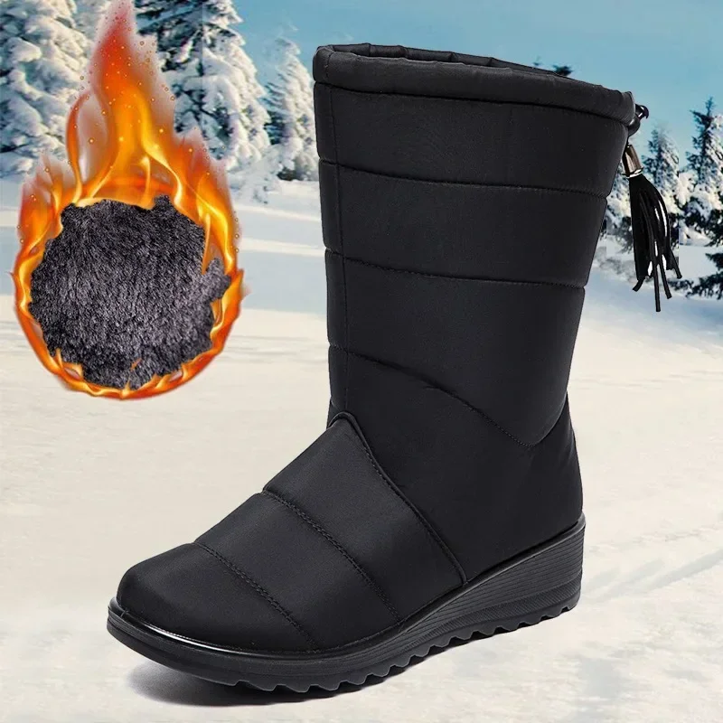High Jane Tube Snow Boots Waterproof Windproof Warm Plush Comfy Multi-color Couples Mens Women Boots Plus Size 43 44