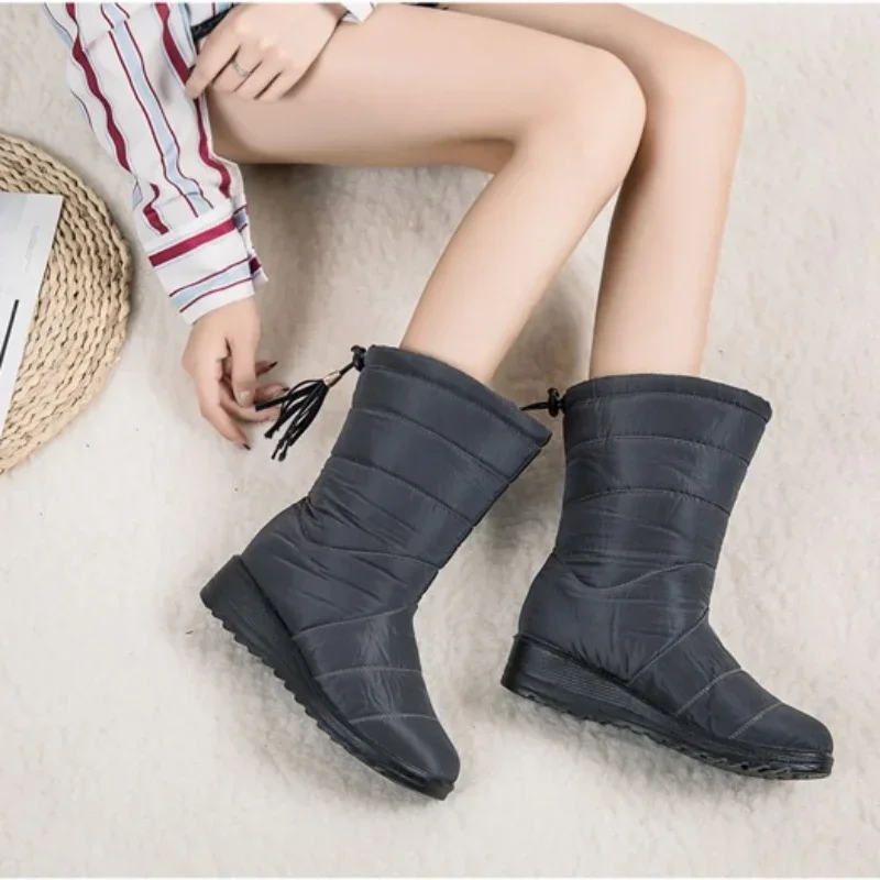 High Jane Tube Snow Boots Waterproof Windproof Warm Plush Comfy Multi-color Couples Mens Women Boots Plus Size 43 44