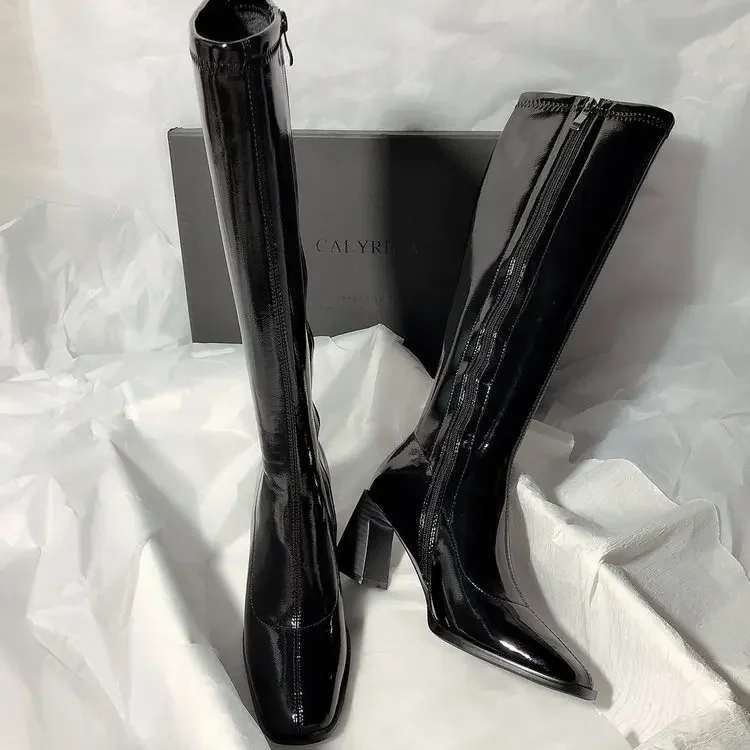 Women's PU Boots Boots-Women Luxury Designer Sexy Thigh High Heels High Sexy Female Shoes Zipper Winter Women's PU Boots Boots-Women Luxury Designer Sexy Thigh High Heels High Sexy Female Shoes Zipper Winter