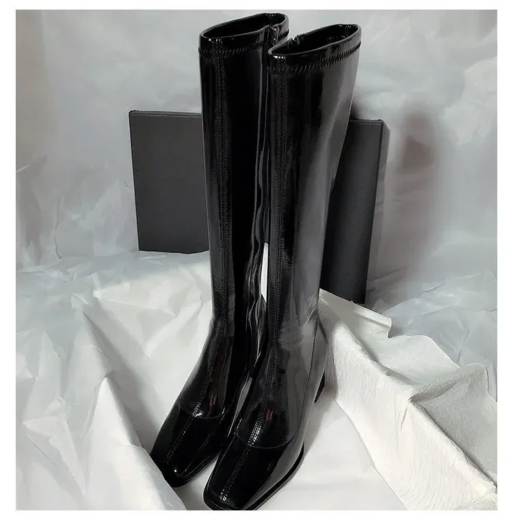 Women's PU Boots Boots-Women Luxury Designer Sexy Thigh High Heels High Sexy Female Shoes Zipper Winter Women's PU Boots Boots-Women Luxury Designer Sexy Thigh High Heels High Sexy Female Shoes Zipper Winter