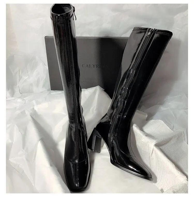 Women's PU Boots Boots-Women Luxury Designer Sexy Thigh High Heels High Sexy Female Shoes Zipper Winter Women's PU Boots Boots-Women Luxury Designer Sexy Thigh High Heels High Sexy Female Shoes Zipper Winter