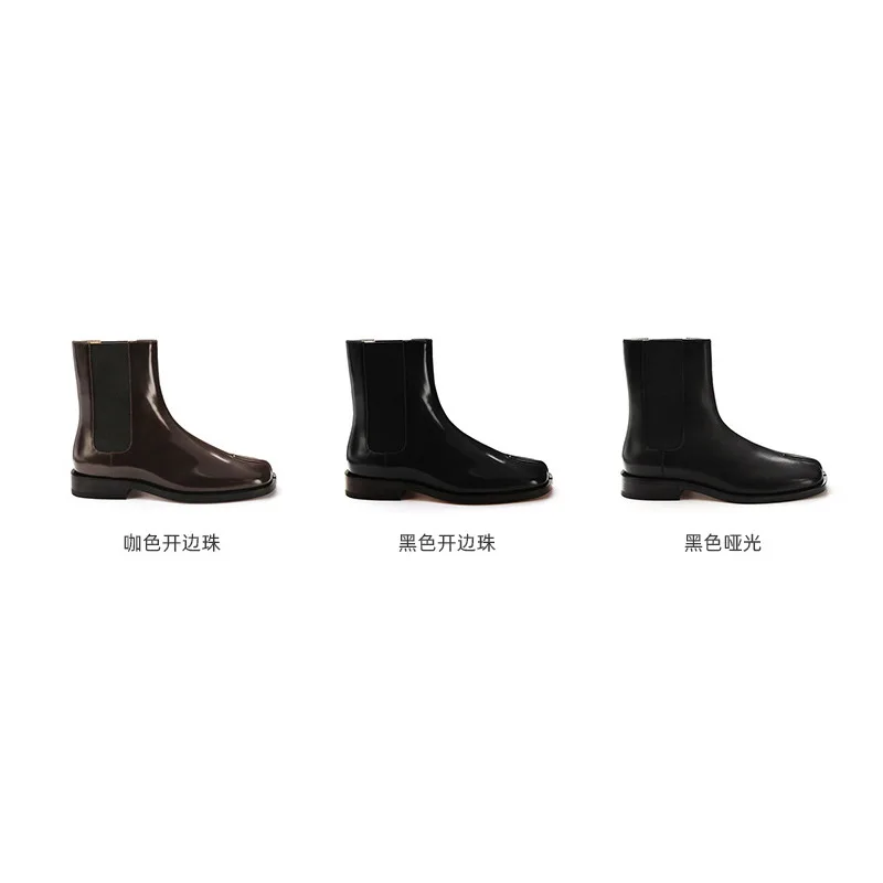 Autumn and Winter New British Style Horseshoe Shoes, Short Boots with Elastic Midsole and Personalized Design, Chelsea Autumn and Winter New British Style Horseshoe Shoes, Short Boots with Elastic Midsole and Personalized Design, Chelsea