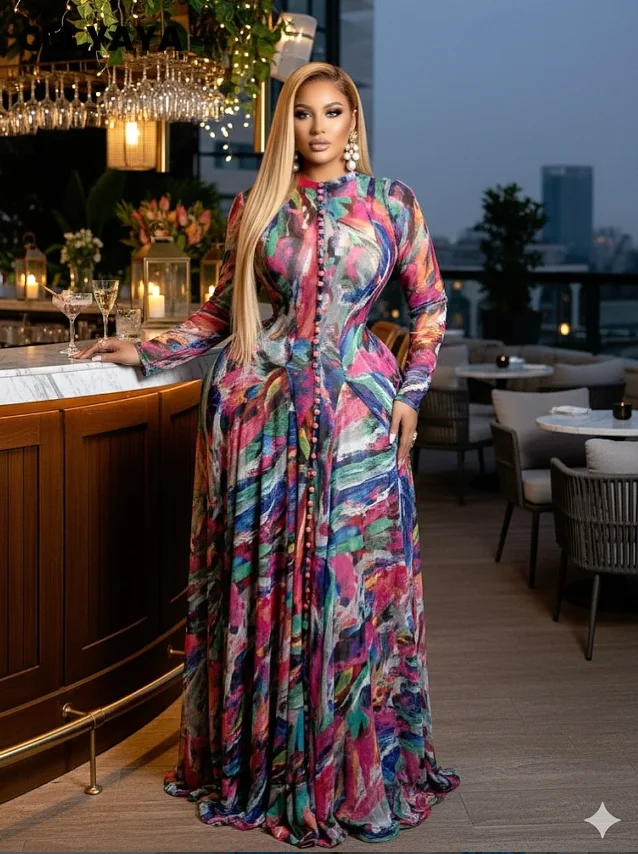 CM.YAYA Women O-neck Long Sleeve Big Swing Tie Dye Print Long Dress 2026 Sexy Parties Evening Vacation Maxi Dresses Vestidos CM.YAYA Women O-neck Long Sleeve Big Swing Tie Dye Print Long Dress 2026 Sexy Parties Evening Vacation Maxi Dresses Vestidos