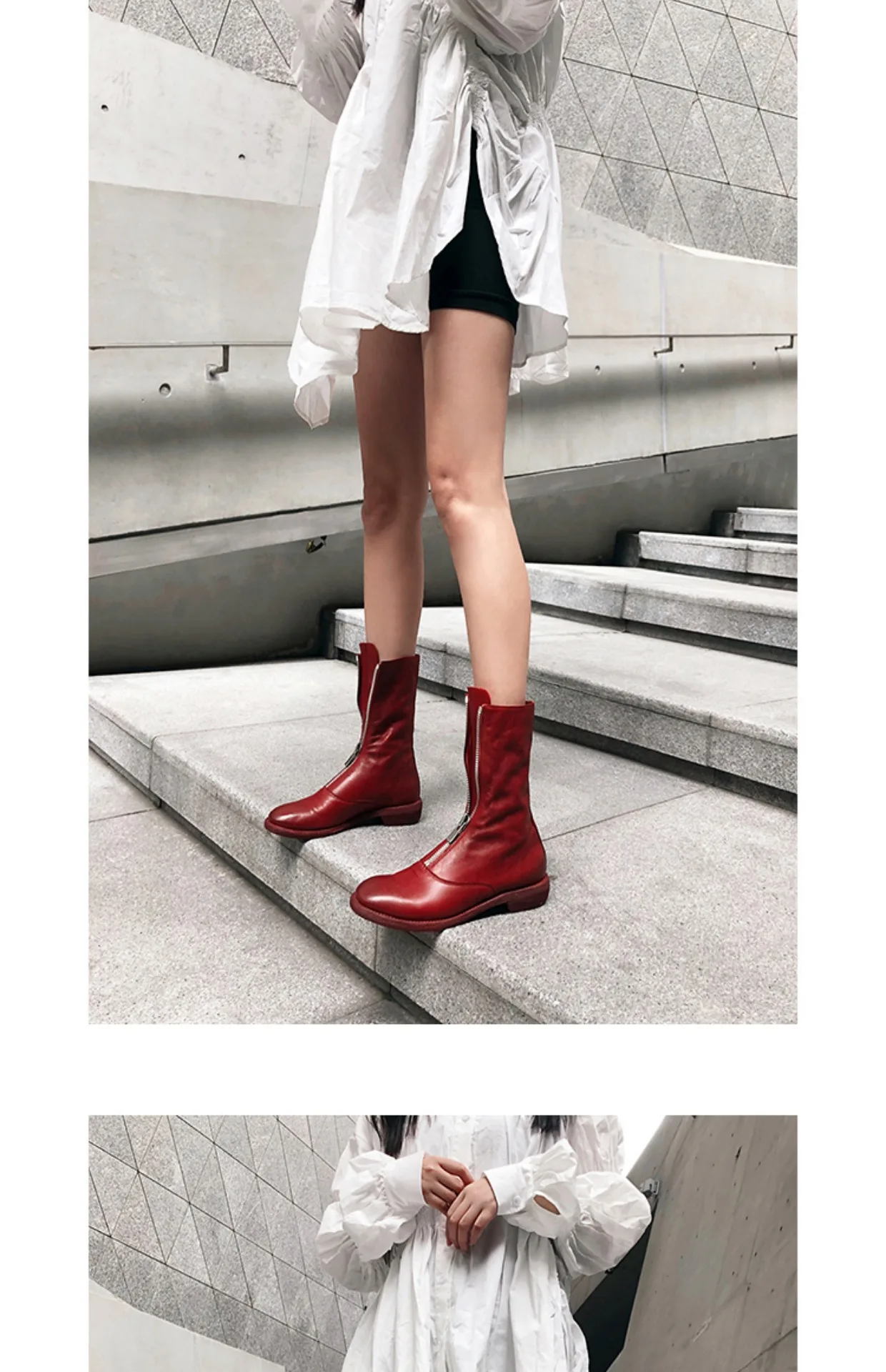 Retro Boots Women's Round Toe Mid-Calf Ort Boot Winter Warm Low Heel Rubber Outsole Leather Retro Boots Women's Round Toe Mid-Calf Ort Boot Winter Warm Low Heel Rubber Outsole Leather