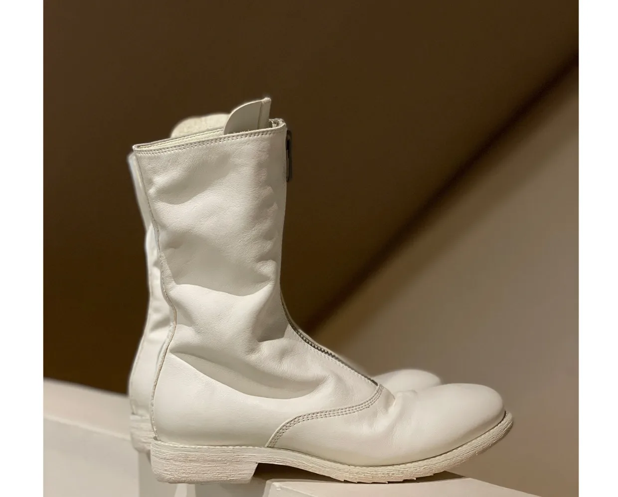 Retro Boots Women's Round Toe Mid-Calf Ort Boot Winter Warm Low Heel Rubber Outsole Leather Retro Boots Women's Round Toe Mid-Calf Ort Boot Winter Warm Low Heel Rubber Outsole Leather