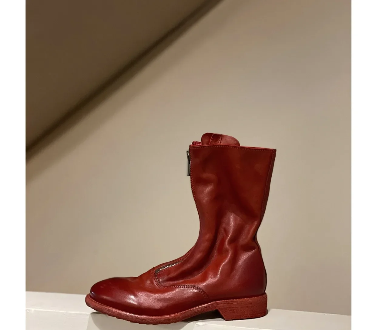 Retro Boots Women's Round Toe Mid-Calf Ort Boot Winter Warm Low Heel Rubber Outsole Leather Retro Boots Women's Round Toe Mid-Calf Ort Boot Winter Warm Low Heel Rubber Outsole Leather