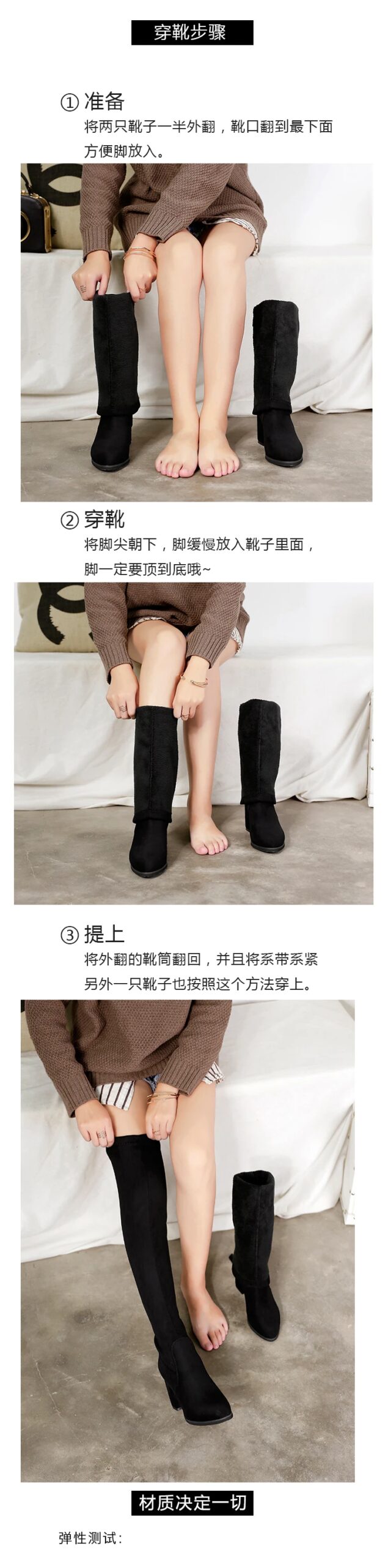 2023 Winter New Ladies Fashion Comfortable Plus Cotton Warm Boots Women Casual Sexy Flock Zip Black High Heel Black Boots Mujer 2023 Winter New Ladies Fashion Comfortable Plus Cotton Warm Boots Women Casual Sexy Flock Zip Black High Heel Black Boots Mujer