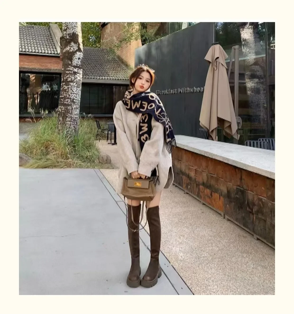 Suede Chelsea Boots Over The Knee  Women Flats Shoes Platform 2023 Winter New Round Toe Designer Gladiator Boots Goth Punk Botas