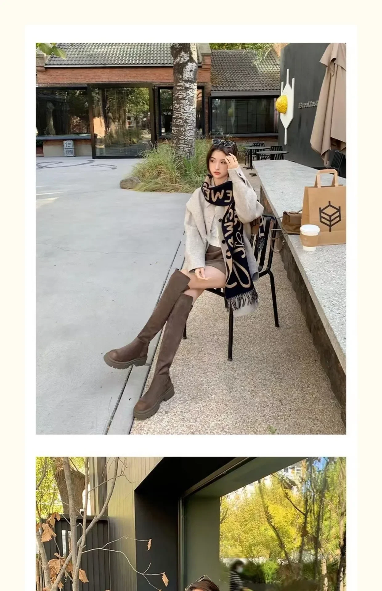 Suede Chelsea Boots Over The Knee  Women Flats Shoes Platform 2023 Winter New Round Toe Designer Gladiator Boots Goth Punk Botas