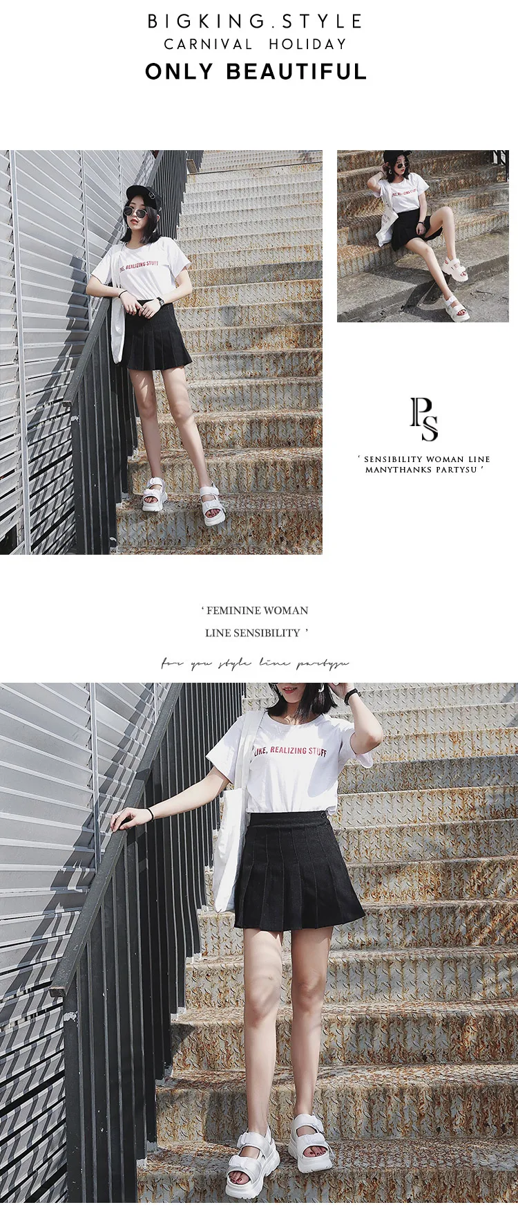 Summer Women Sandals Buckle Design Black White Platform Sandals Comfortable Women Thick Sole Beach Shoes Sport Sandalias Mujer