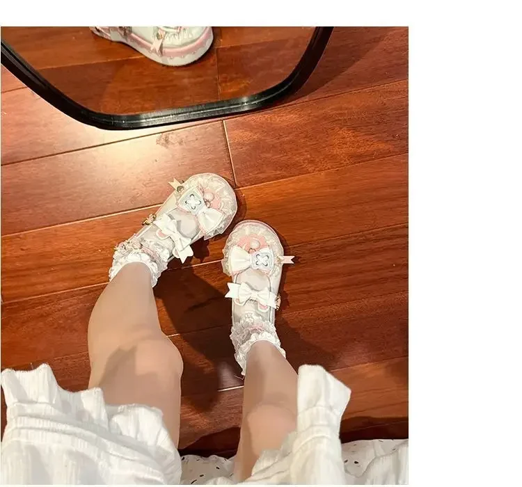 Cute Round Toe Thick Heel Mary Jane Single Shoes Japanese Style Women's Casual Footwear Soft Comfortable Jk Uniform Boots Cute Round Toe Thick Heel Mary Jane Single Shoes Japanese Style Women's Casual Footwear Soft Comfortable Jk Uniform Boots