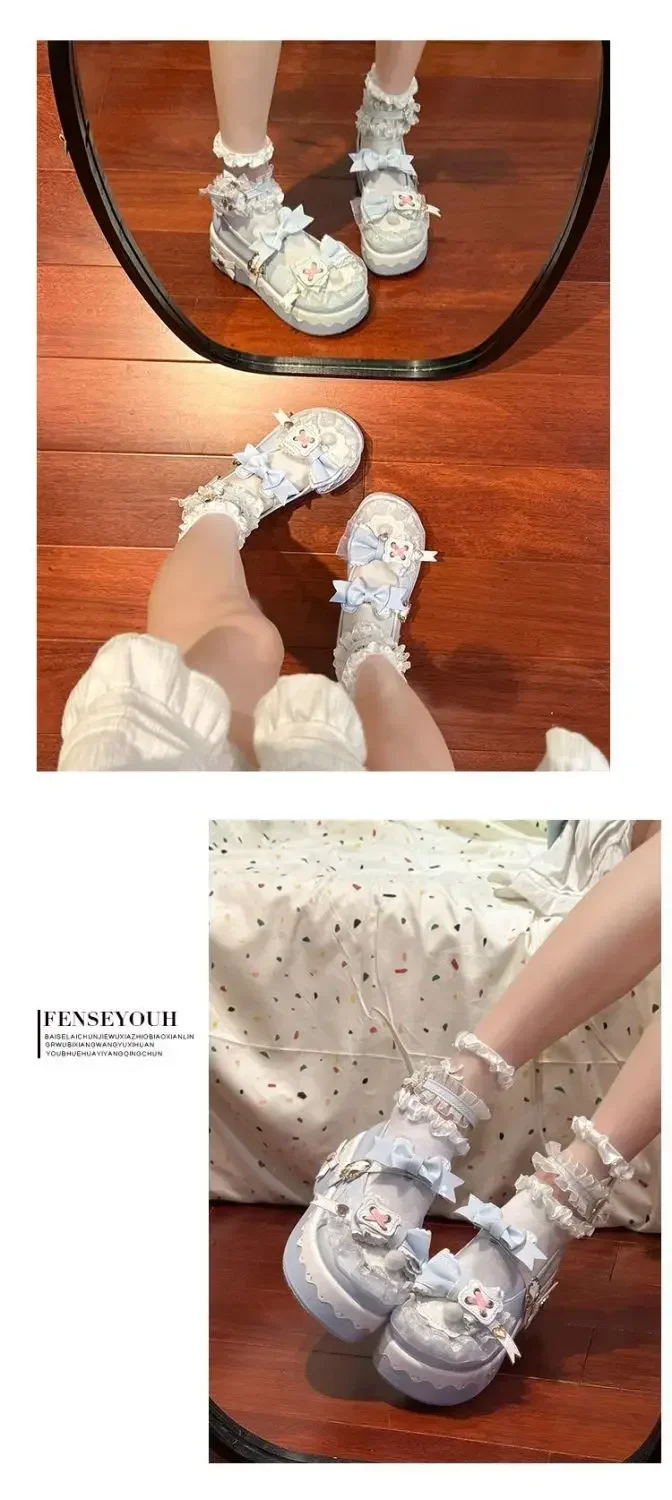 Cute Round Toe Thick Heel Mary Jane Single Shoes Japanese Style Women's Casual Footwear Soft Comfortable Jk Uniform Boots