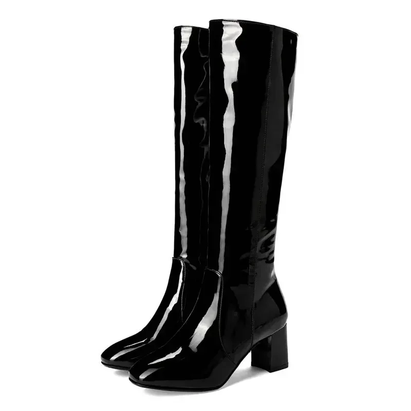 Halloween Women Boots Fashion Boots Cosplay White Red Knee High Boots for Women Plus Size Zipper Boats High Heel Shoes
