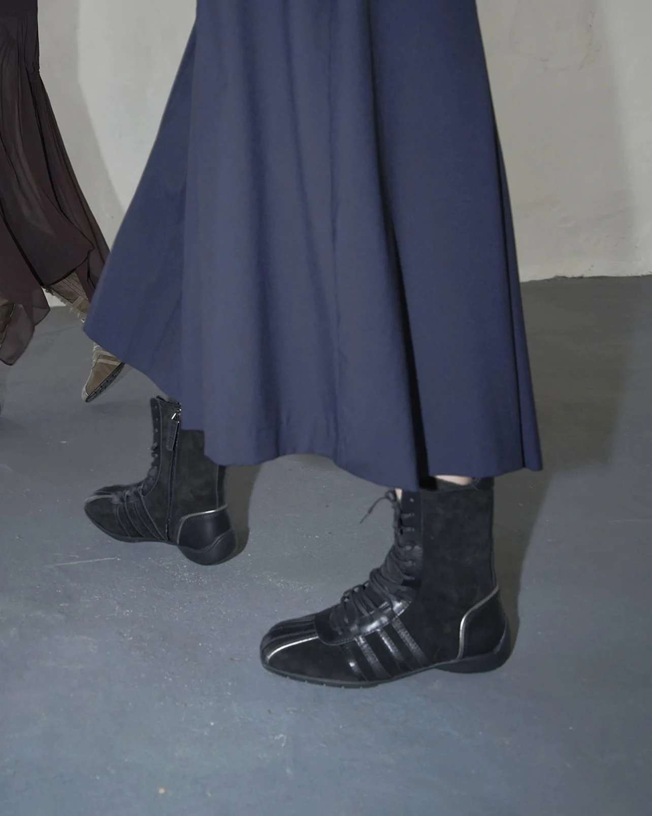 Retro Knight Boots Women's 2025 Spring Autumn Genuine Leather Lace-Up Western ort Boots Thi Bot Color Blo