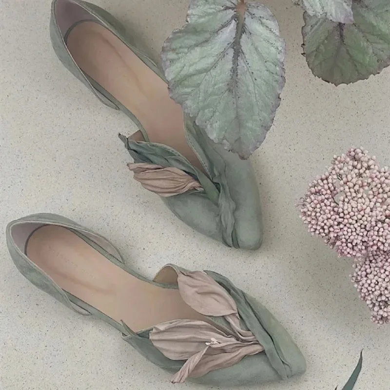 Women's Summer Niche Design Sandals Aesthetic Petal Pointed Toe Shallow Flat Shoes Handmade Sweet 2024 New Super Nice Shoes Women's Summer Niche Design Sandals Aesthetic Petal Pointed Toe Shallow Flat Shoes Handmade Sweet 2024 New Super Nice Shoes