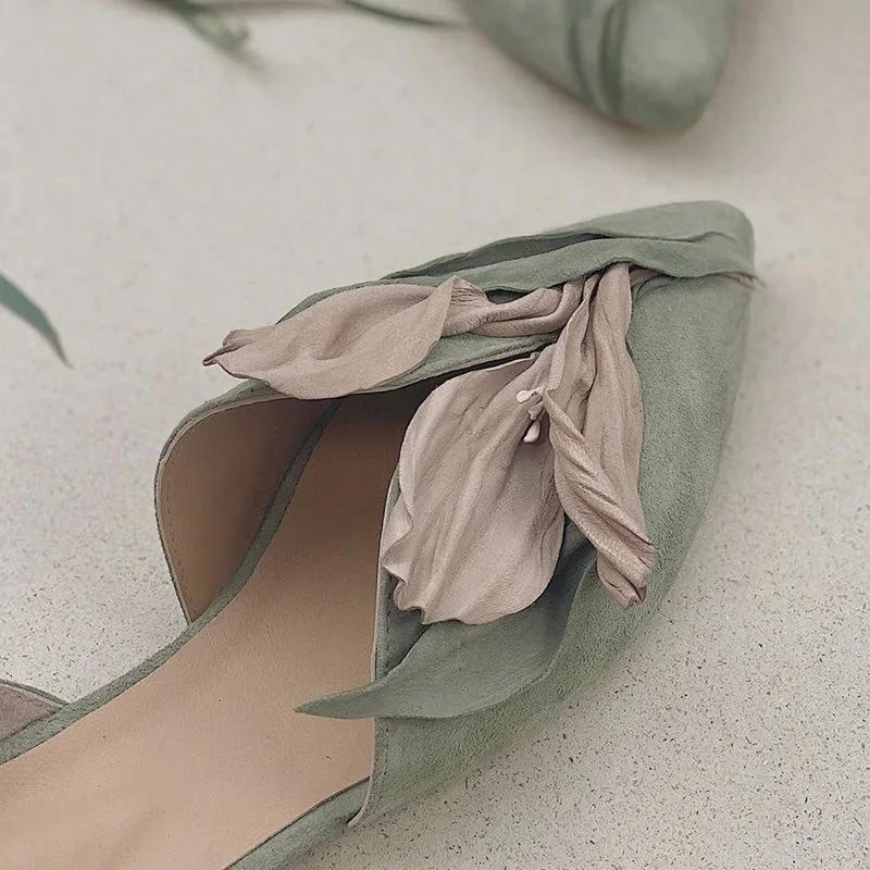 Women's Summer Niche Design Sandals Aesthetic Petal Pointed Toe Shallow Flat Shoes Handmade Sweet 2024 New Super Nice Shoes Women's Summer Niche Design Sandals Aesthetic Petal Pointed Toe Shallow Flat Shoes Handmade Sweet 2024 New Super Nice Shoes