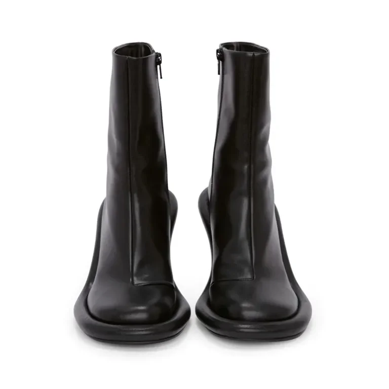 New Fashion Stiletto Heel Retro European and American Brand Side Zipper Denim Short Boots Platform Shoes  Shoes for Women