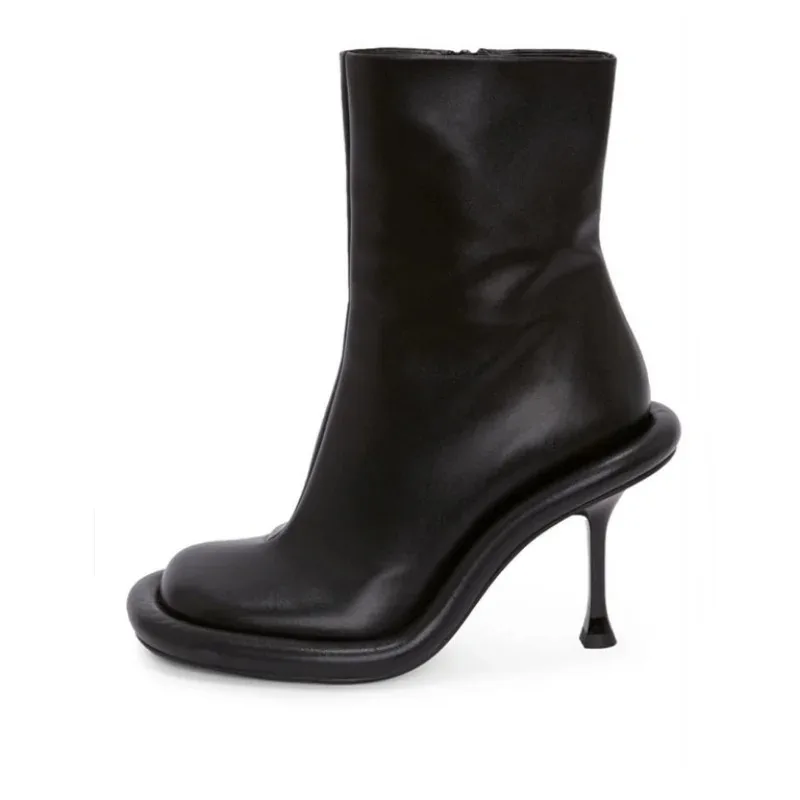 New Fashion Stiletto Heel Retro European and American Brand Side Zipper Denim Short Boots Platform Shoes Shoes for Women New Fashion Stiletto Heel Retro European and American Brand Side Zipper Denim Short Boots Platform Shoes Shoes for Women