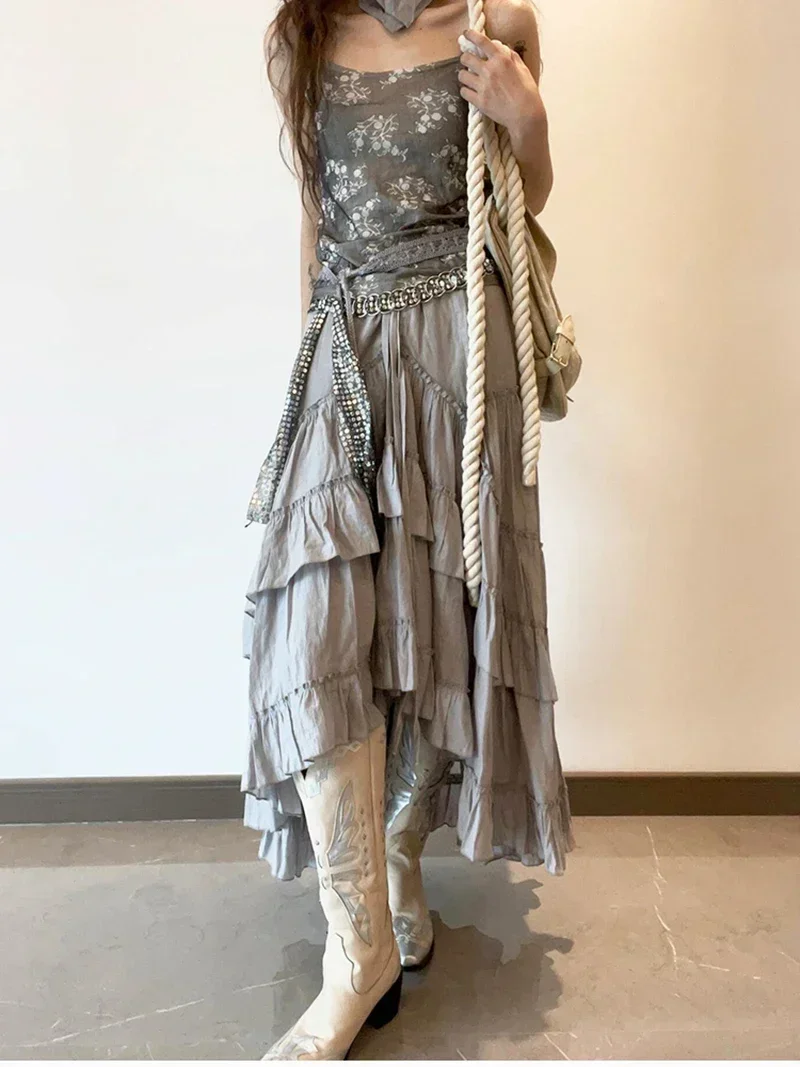 Vintage Embroidery Women Western Cowgirl Boots Fashion Slip on Shoes Autumn Winter Square Heel Ladies Knight Long Booties