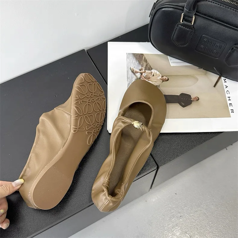 Retro Fashion Mary Jane Shoes Women Comfort Soft Sole Casual Shoes Female Yellow Elegant Brand Flat Shoes Zapatos De Mujer