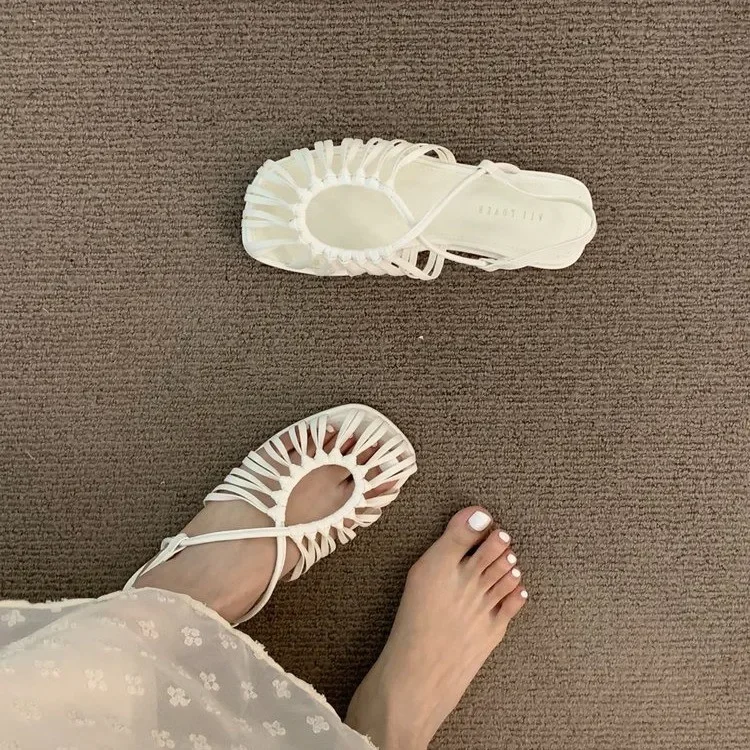 Ladies Shoes High Quality Slip on Ankle-wrap Women's Sandals Summer Solid Closed Toe Chunky Heels Beach Sandals Women Ladies Shoes High Quality Slip on Ankle-wrap Women's Sandals Summer Solid Closed Toe Chunky Heels Beach Sandals Women