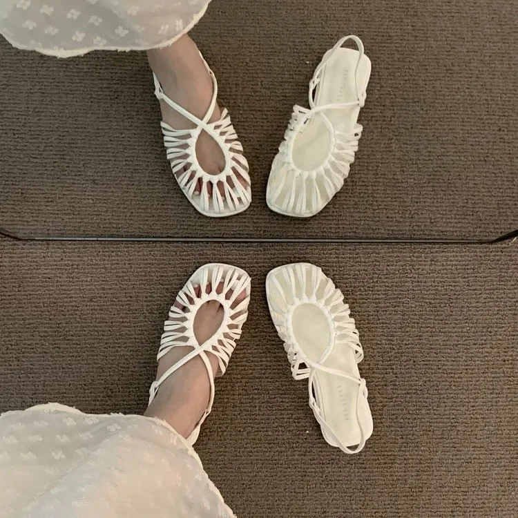 Ladies Shoes High Quality Slip on Ankle-wrap Women's Sandals Summer Solid Closed Toe Chunky Heels Beach Sandals Women Ladies Shoes High Quality Slip on Ankle-wrap Women's Sandals Summer Solid Closed Toe Chunky Heels Beach Sandals Women