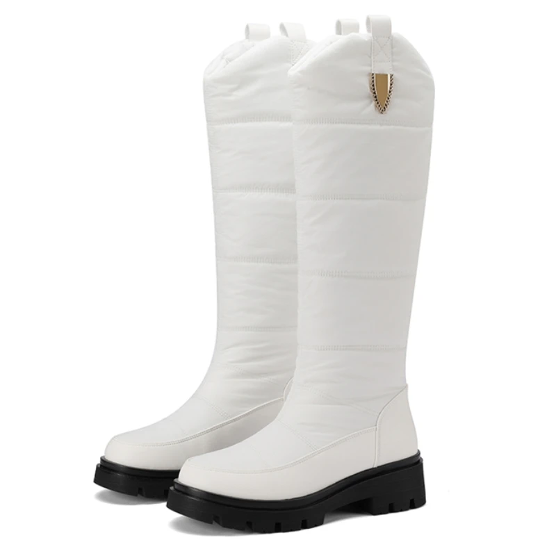 Women’s Winter Knee High Snow Boots Black White Warm Fur Plush High Boot Casual Low Heel Fashion Long Rain Shoes Waterproof Women's Winter Knee High Snow Boots Black White Warm Fur Plush High Boot Casual Low Heel Fashion Long Rain Shoes Waterproof