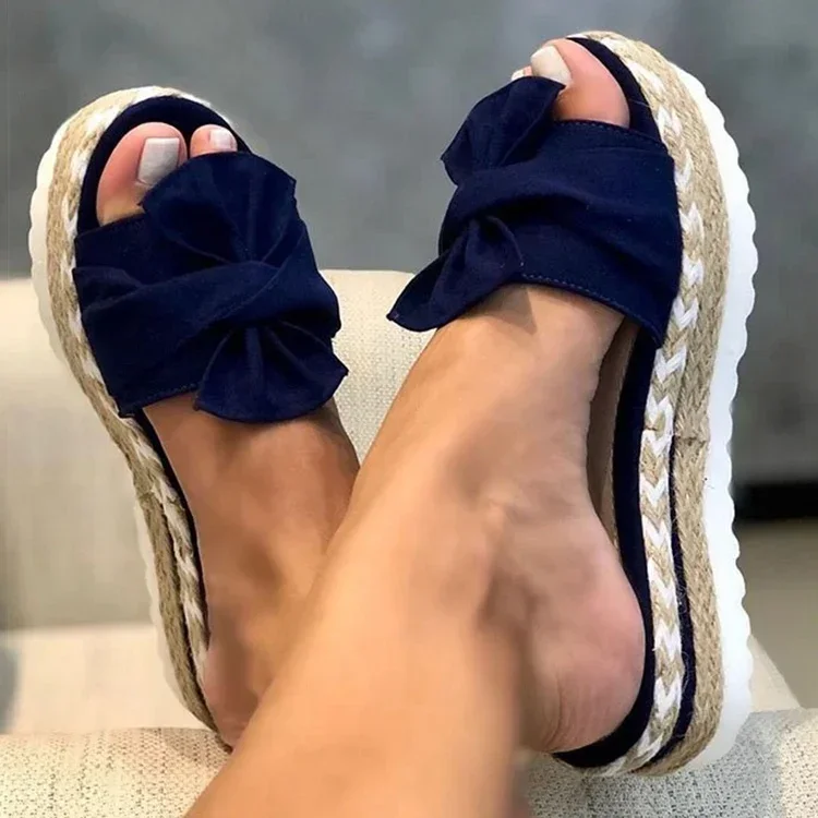 Women Heels Sandals with Wedges Shoes Woman Flower Platform Slippers Summer New Female Elegant Summer Shoes