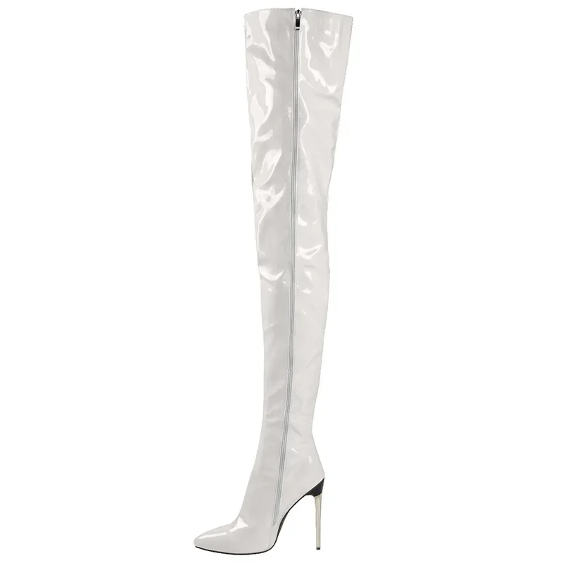 Patent Leather Over The Knee Boots Ladies High Heels New Large Size Sexy Thigh High Boots Stiletto Women Boots Patent Leather Over The Knee Boots Ladies High Heels New Large Size Sexy Thigh High Boots Stiletto Women Boots