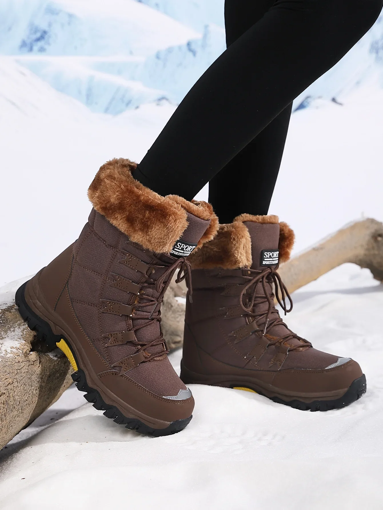 New Cotton Shoes Waterproof and Cold Proof Long Boots for Women Outdoor with Thick Velvet and Warmth Snow Boots New Cotton Shoes Waterproof and Cold Proof Long Boots for Women Outdoor with Thick Velvet and Warmth Snow Boots