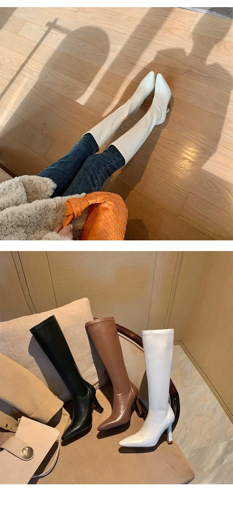 Women Boots High Heels Boots Sexy Knee High Boots Ladies Pointed Toe Side Zipper Shoes Autumn Fashion Knight Boot Women Boots High Heels Boots Sexy Knee High Boots Ladies Pointed Toe Side Zipper Shoes Autumn Fashion Knight Boot