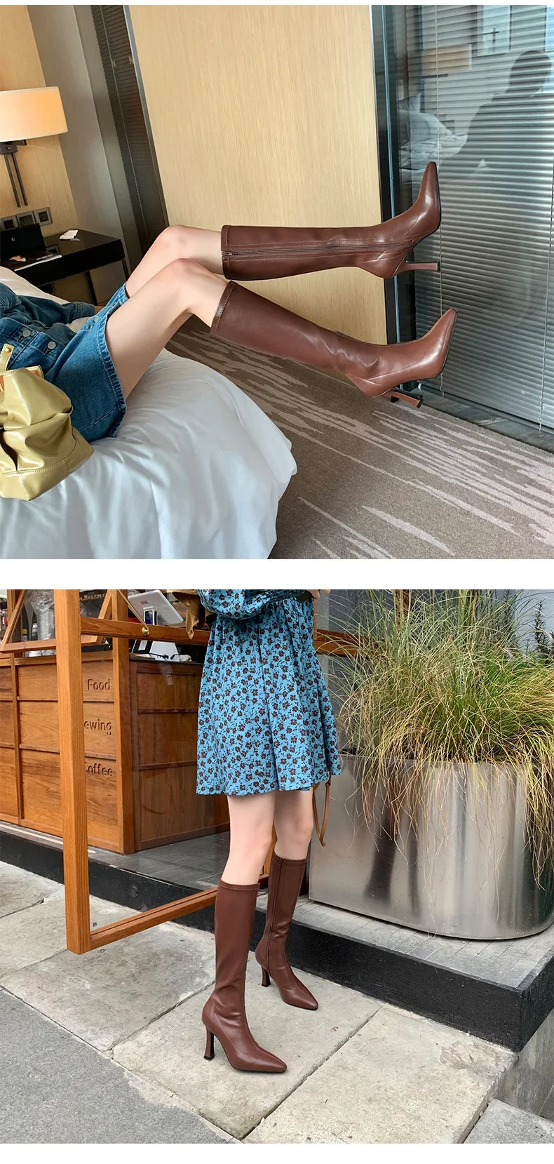 Women Boots High Heels Boots Sexy Knee High Boots Ladies Pointed Toe Side Zipper Shoes Autumn Fashion Knight Boot Women Boots High Heels Boots Sexy Knee High Boots Ladies Pointed Toe Side Zipper Shoes Autumn Fashion Knight Boot