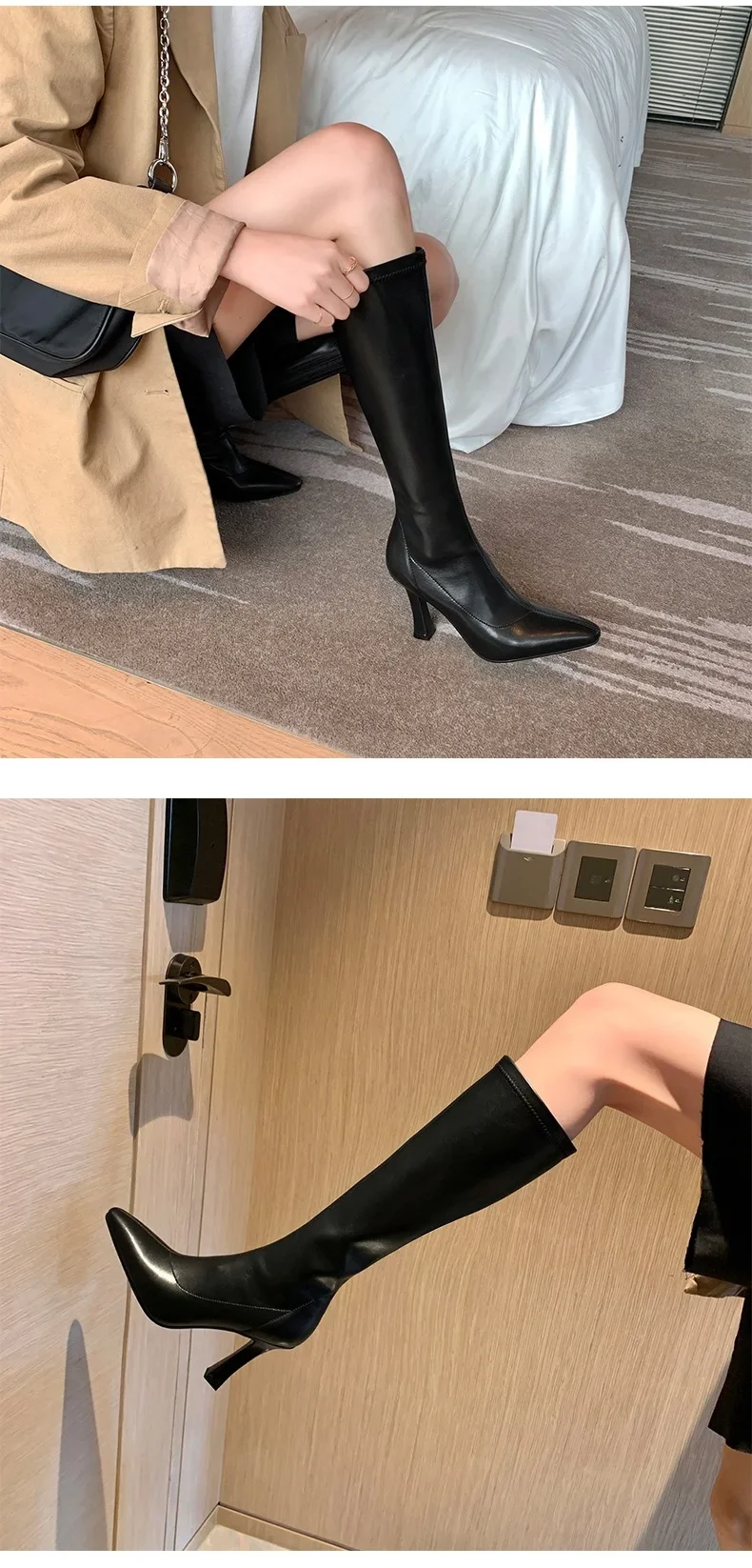 Women Boots High Heels Boots Sexy Knee High Boots Ladies Pointed Toe Side Zipper Shoes Autumn Fashion Knight Boot Women Boots High Heels Boots Sexy Knee High Boots Ladies Pointed Toe Side Zipper Shoes Autumn Fashion Knight Boot