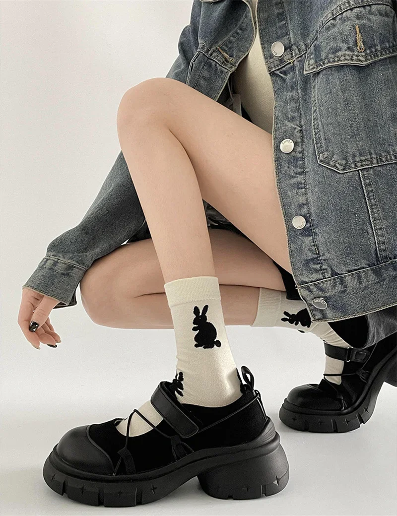 Round Toe HOOk&LOOP Mary Janes Women Shoes Non-Slip Thick Bottom Ladies Shoes Retro Height Increasing Casual Round Toe HOOk&LOOP Mary Janes Women Shoes Non-Slip Thick Bottom Ladies Shoes Retro Height Increasing Casual