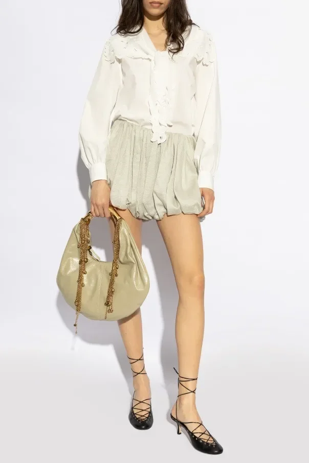 European and American Niche Light Luxury Retro Back Hollow Cross Tie Round Toe Fashion Roman Sandals Women's Ballet Shoes