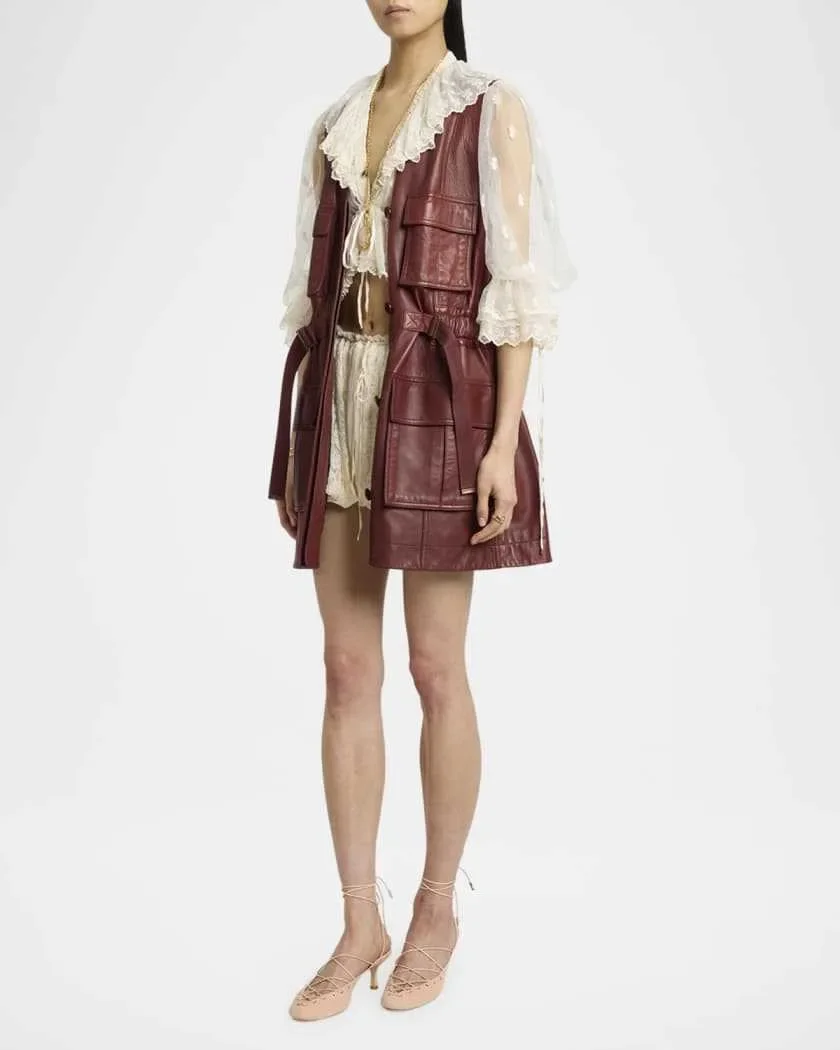 European and American Niche Light Luxury Retro Back Hollow Cross Tie Round Toe Fashion Roman Sandals Women's Ballet Shoes