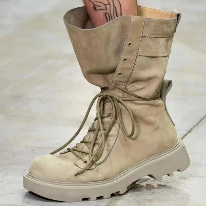 New Cow Suede Leather Western Mid Calf Boots Women Round Toe Block Heels Autumn Winter Ankle Boots Ladies Shoes New Cow Suede Leather Western Mid Calf Boots Women Round Toe Block Heels Autumn Winter Ankle Boots Ladies Shoes