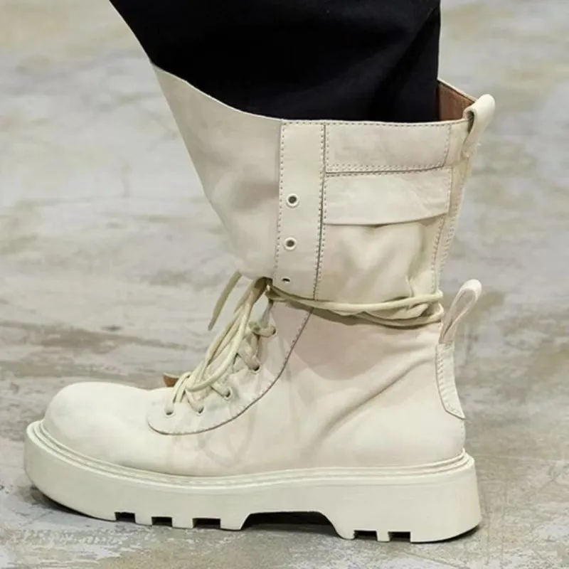 New Cow Suede Leather Western Mid Calf Boots Women Round Toe Block Heels Autumn Winter Ankle Boots Ladies Shoes