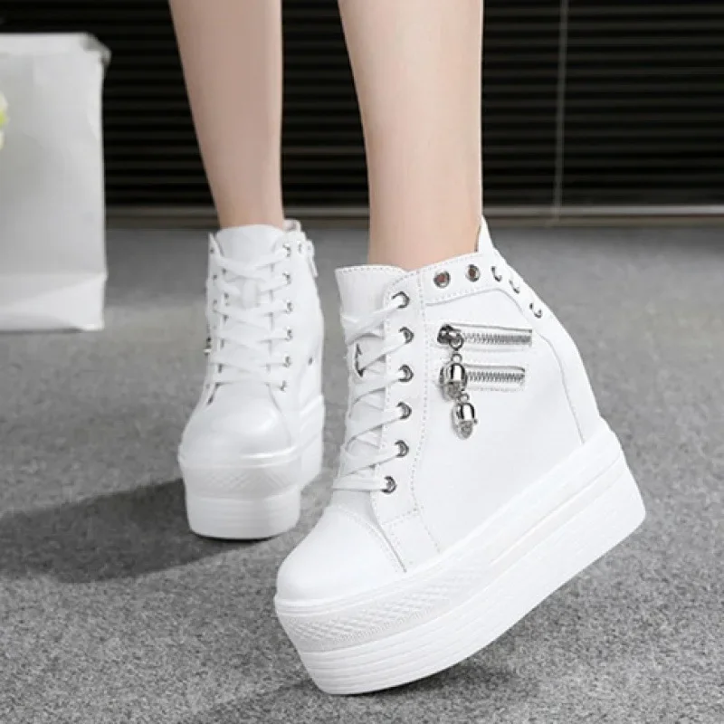 NEW Brand Hidden Heel Platform Sneakers Women's Breathable Wedge Canvas Shoes Woman Casual Ladies Boots Autumn Zapatos Mujer EVA