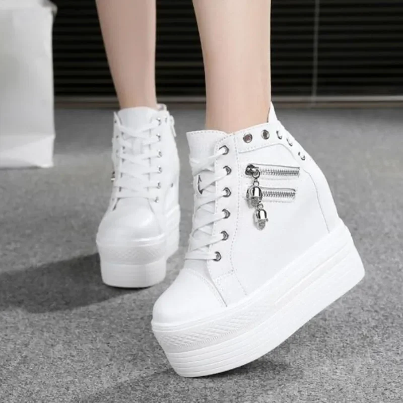 NEW Brand Hidden Heel Platform Sneakers Women's Breathable Wedge Canvas Shoes Woman Casual Ladies Boots Autumn Zapatos Mujer EVA