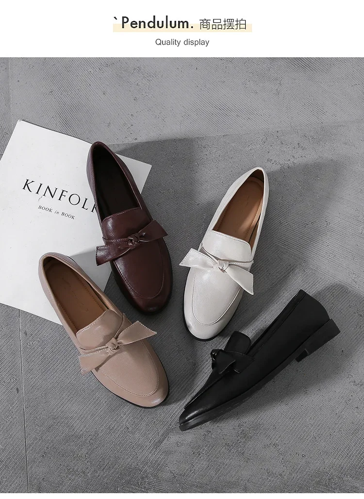 2024 Spring Fashion Flat Shoes Women PU Leather Slip on Loafer Shoes Ladies Flats Mocassins Big Size 44 Sapato Feminino Loafers