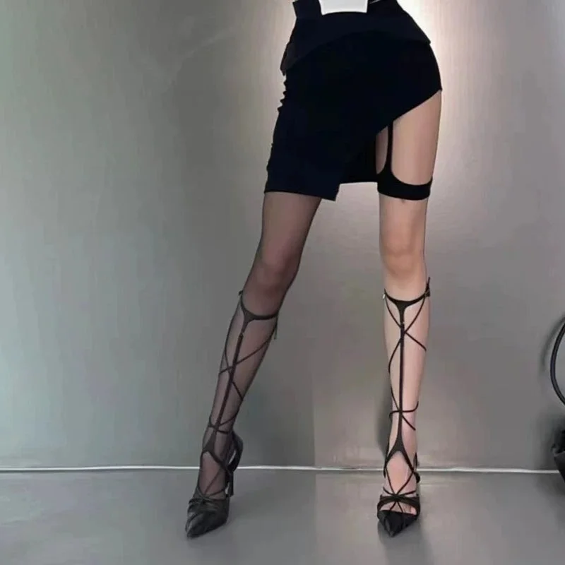 2025 Sexy Black Pointed Toe Rome Women Shoes Cross-tied Fashion Show Women's Shoes Thin Heels Hand-made Buckle Zapato De Mujer 2025 Sexy Black Pointed Toe Rome Women Shoes Cross-tied Fashion Show Women's Shoes Thin Heels Hand-made Buckle Zapato De Mujer