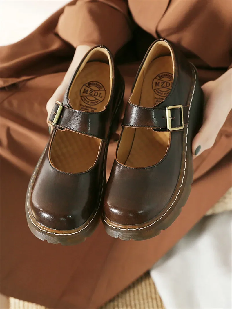 New Literary Retro Women's Shoes Thick Bottom Mori Girl Japanese Mary Jane Single Shoes College Style New Literary Retro Women's Shoes Thick Bottom Mori Girl Japanese Mary Jane Single Shoes College Style
