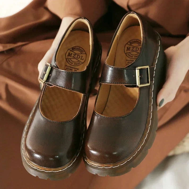 New Literary Retro Women’s Shoes Thick Bottom Mori Girl Japanese Mary Jane Single Shoes College Style New Literary Retro Women's Shoes Thick Bottom Mori Girl Japanese Mary Jane Single Shoes College Style