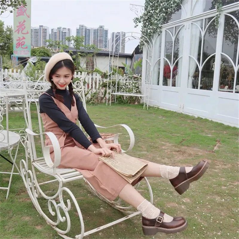 New Literary Retro Women's Shoes Thick Bottom Mori Girl Japanese Mary Jane Single Shoes College Style New Literary Retro Women's Shoes Thick Bottom Mori Girl Japanese Mary Jane Single Shoes College Style